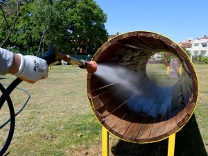 Kuşadası köpek eğitim parklarında ilaçlama çalışması