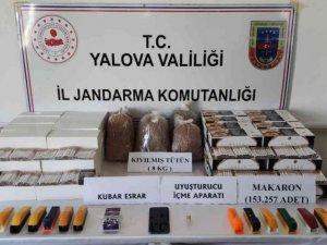 Yalova’da jandarmadan uyuşturucu ve kaçak sigara operasyonu
