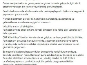 CHP’li üyenin "alkollü iftar" fotoğrafı ortalığı karıştırdı