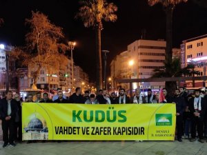 İsrail’in Mescid-i Aksa’ya yönelik çirkin saldırısı Denizli’de protesto edildi