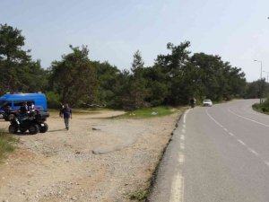 Takla atan ATV’de bulunan iki turist yaralandı