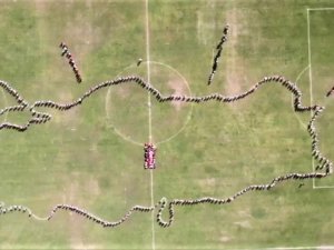 Kutlamalara dev Türkiye haritası koreografisi damga vurdu