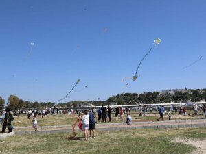 Didim’de gökyüzü yüzlerce uçurtma ile renklendi