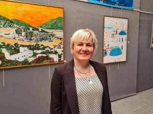 Bodrum ve Yunan adalarını resmetti