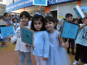 Konyaaltı’nda minikler farkındalık için yürüdü