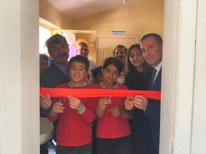 Milas Ovakışlacık Okulu kütüphanesi törenle açıldı