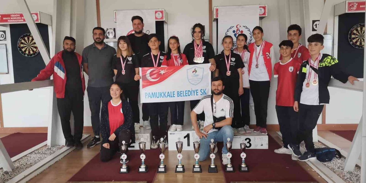 Pamukkale Belediyesporlulardan 34 madalya ve 8 kupa