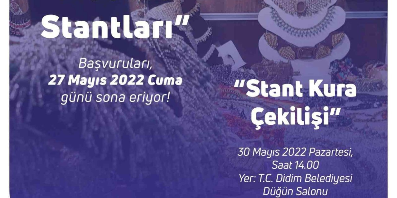 Didim’de Mesuda Takı Stantları tekrar vatandaşlarla buluşacak