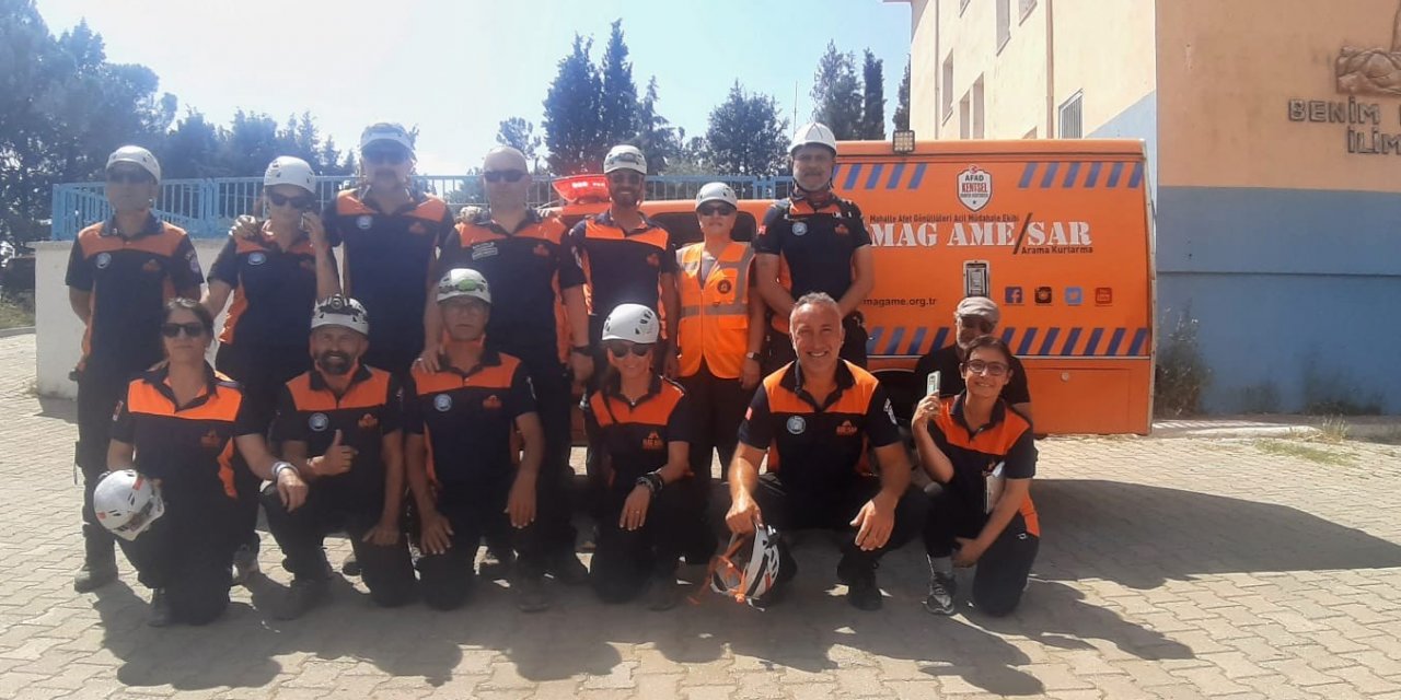 MAG-AME büyük yangın tatbikatına katıldı