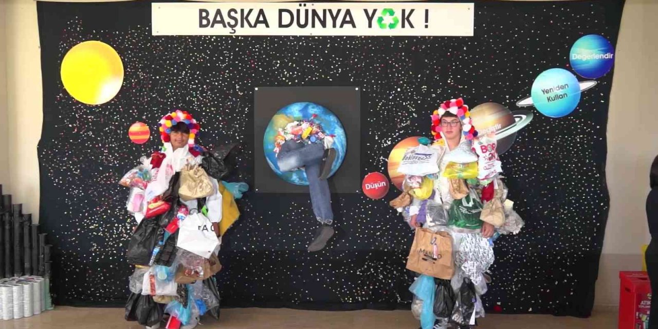 Lise öğrencileri sıfır atığa dikkat çekti