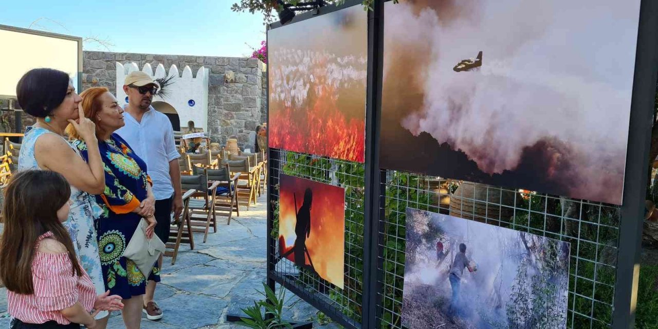 Yangınlarda çektiği fotoğraflardan sergi açtı