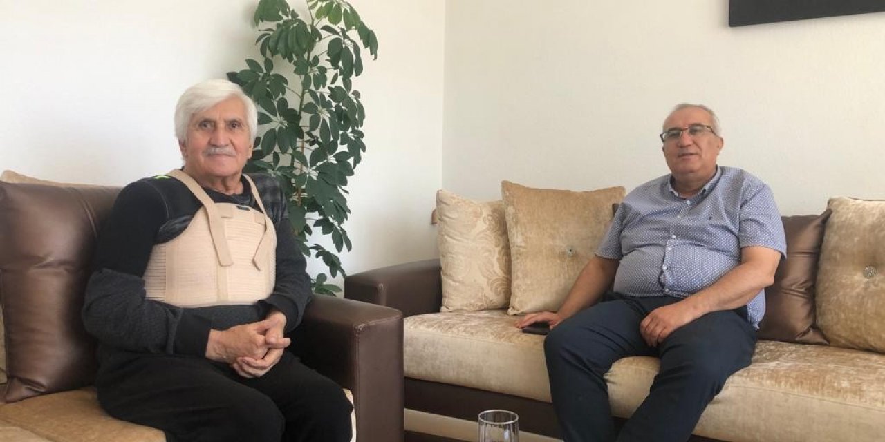 Başkan Arslan, eski başkanı hasta yatağında yalnız bırakmadı