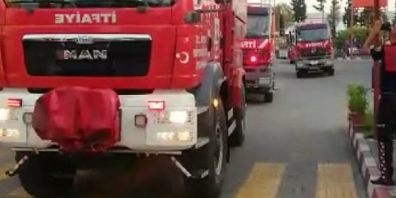 Büyükşehir ekipleri sirenler eşliğinde Marmaris’e yola çıktı