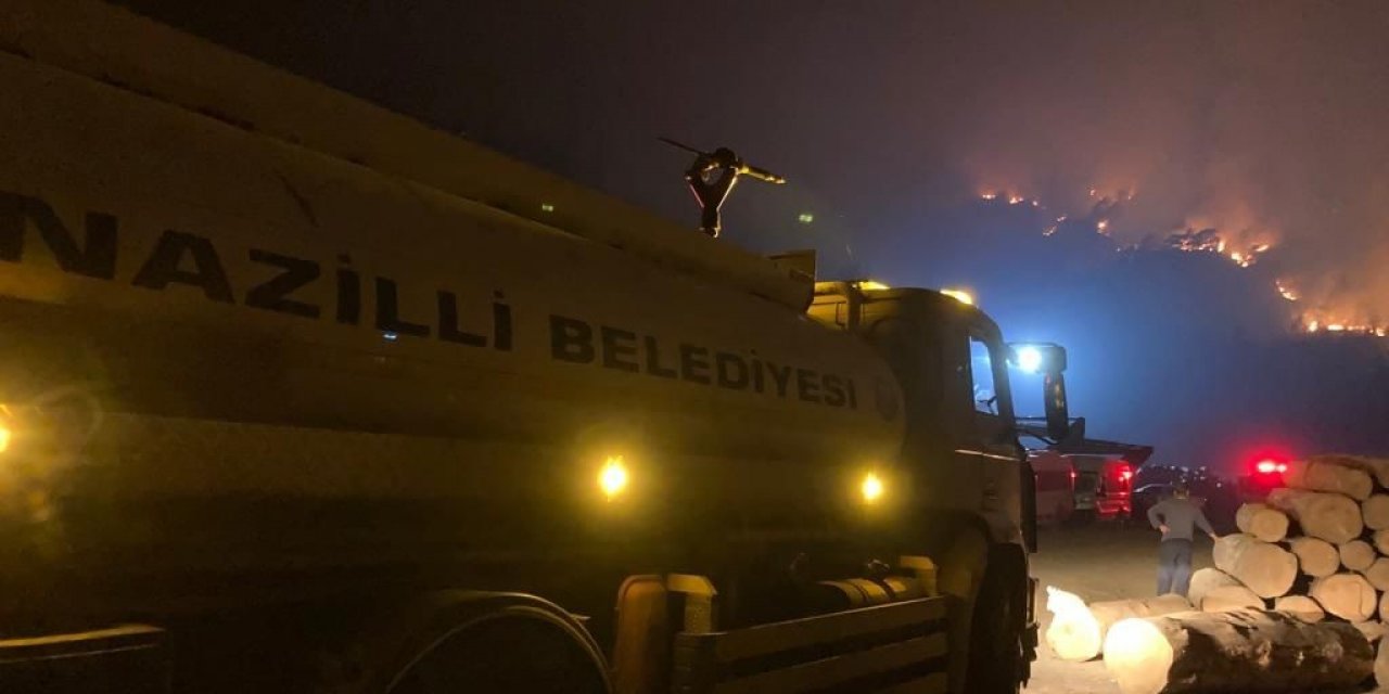 Nazilli Belediyesi’nden yangın bölgesine destek