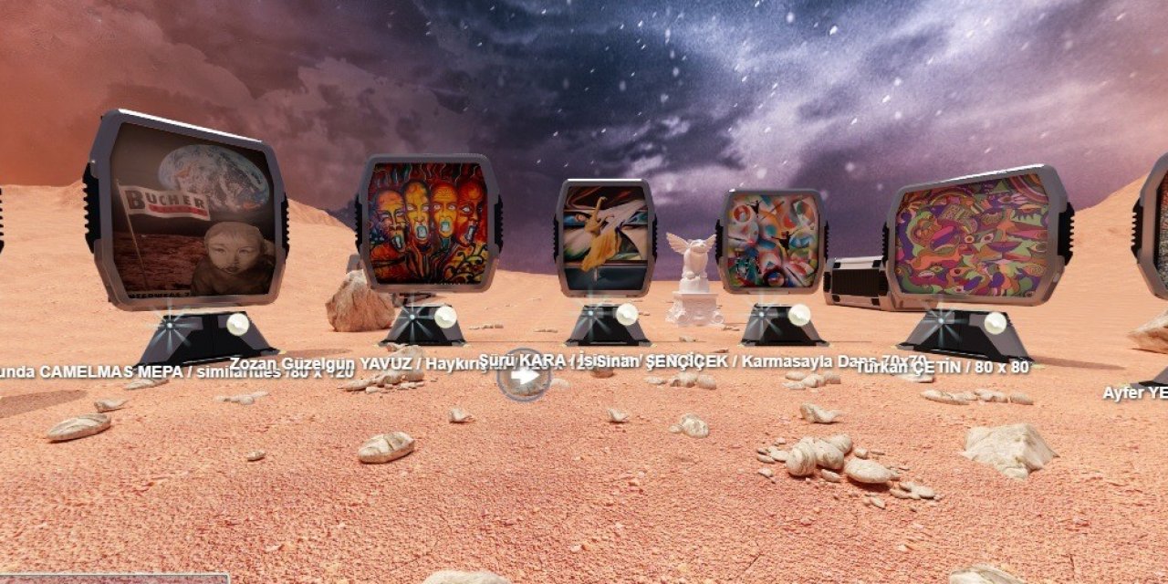 Mars’ta resim sergisi açtı