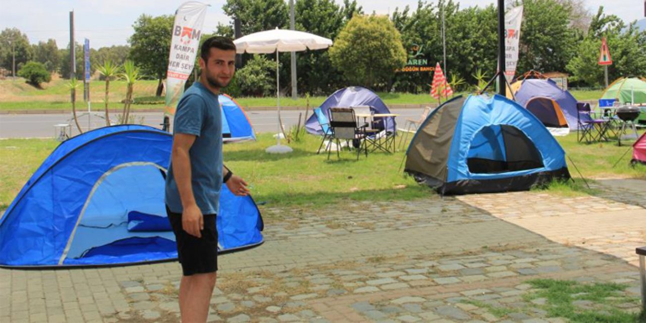Otel fiyatları arttı çadırcıların yüzü güldü