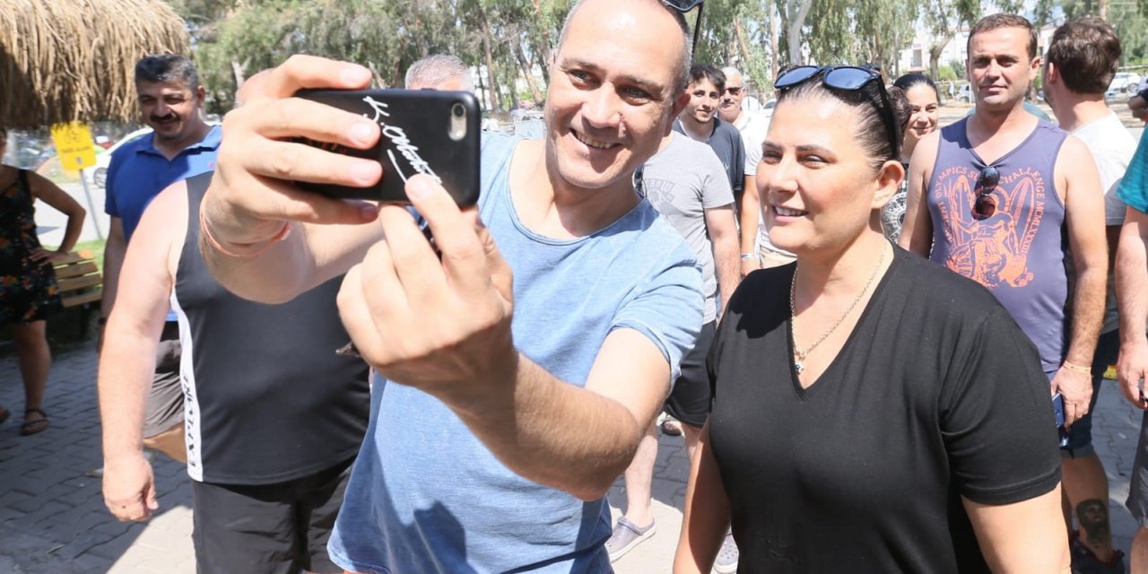 Başkan Çerçioğlu, Ada Camping’te vatandaşlar ile bayramlaştı