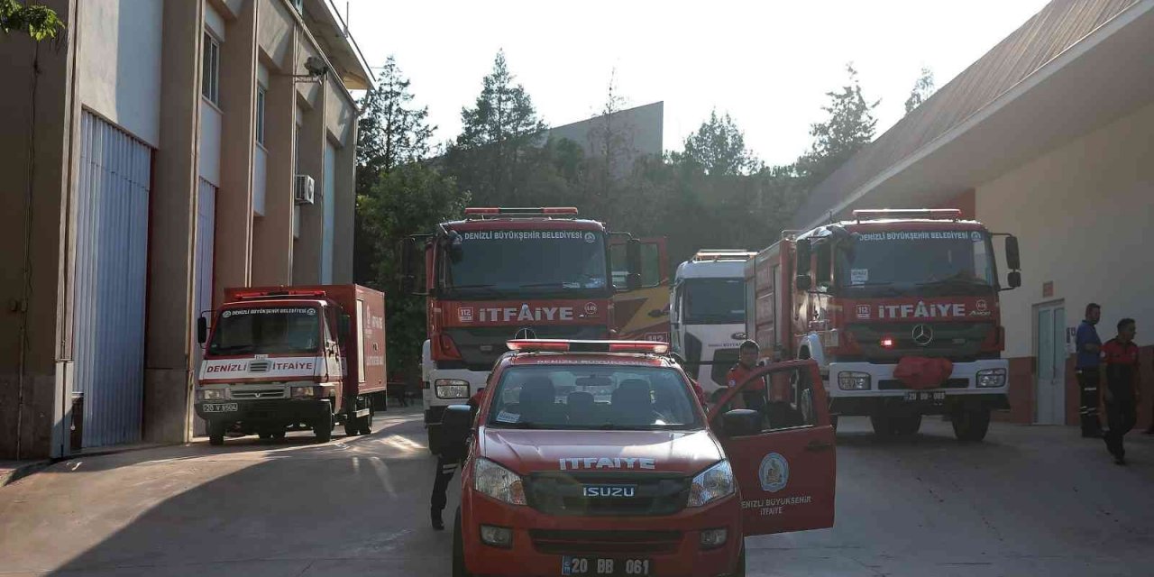 Denizli’den Datça’daki yangına itfaiye sevk edildi