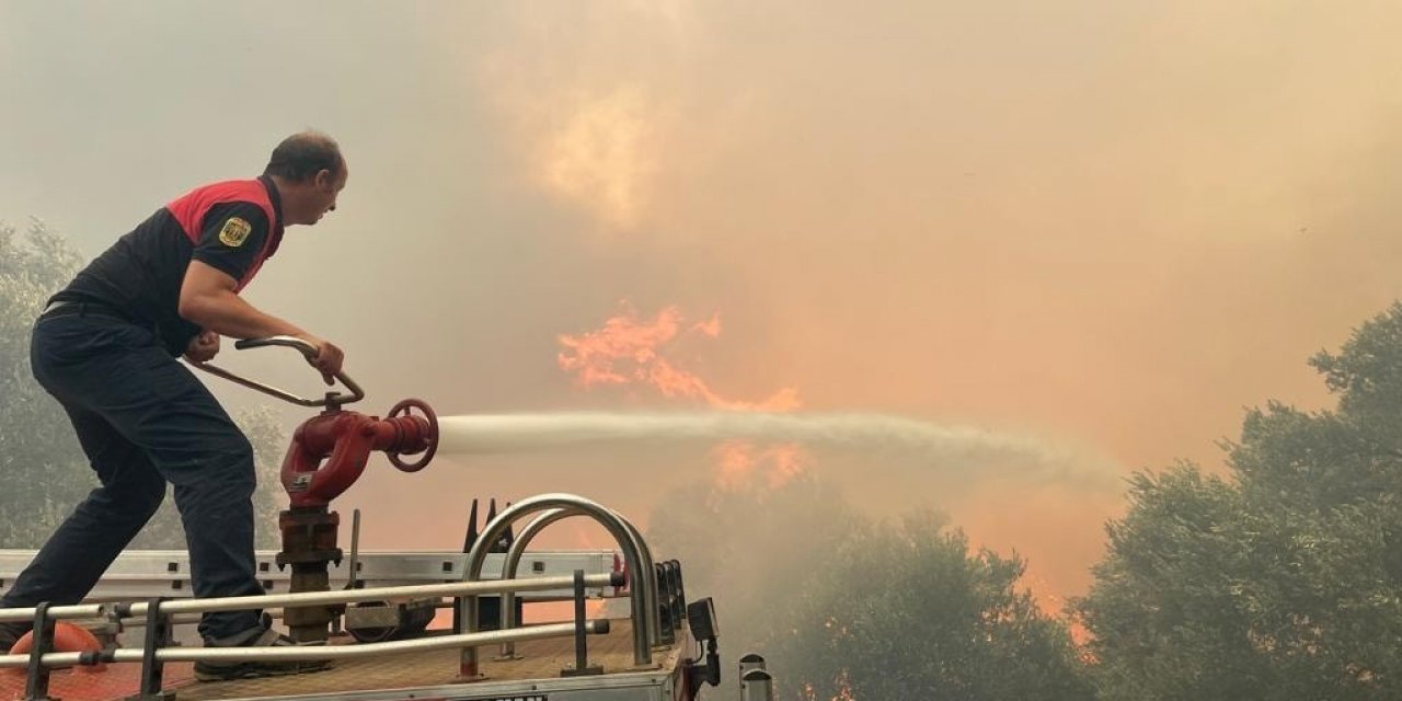Datça’daki orman yangınından 17 konut olumsuz etkilendi