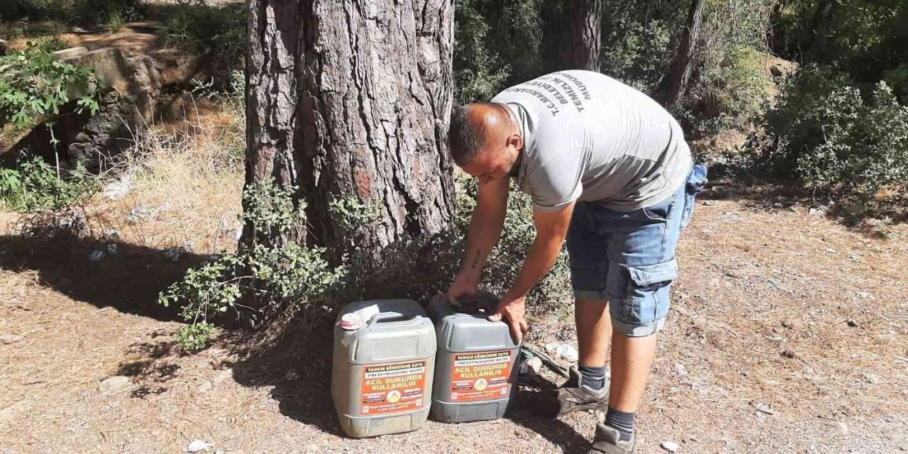 Yangınlara karşı ‘su bidonlu’ önlem