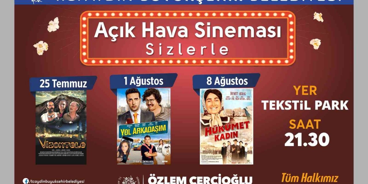 Aydın Tekstil Park’ta sinema geceleri devam ediyor