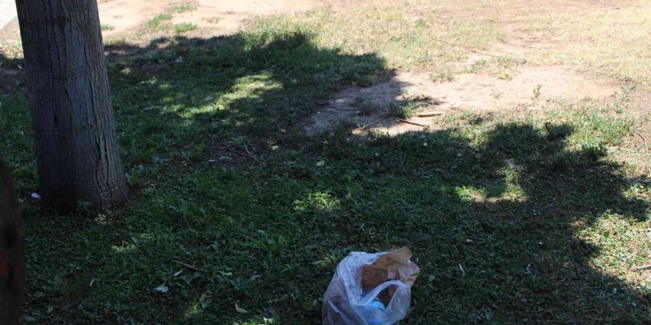 Parkta serinlediler, çöplerini geride bıraktılar