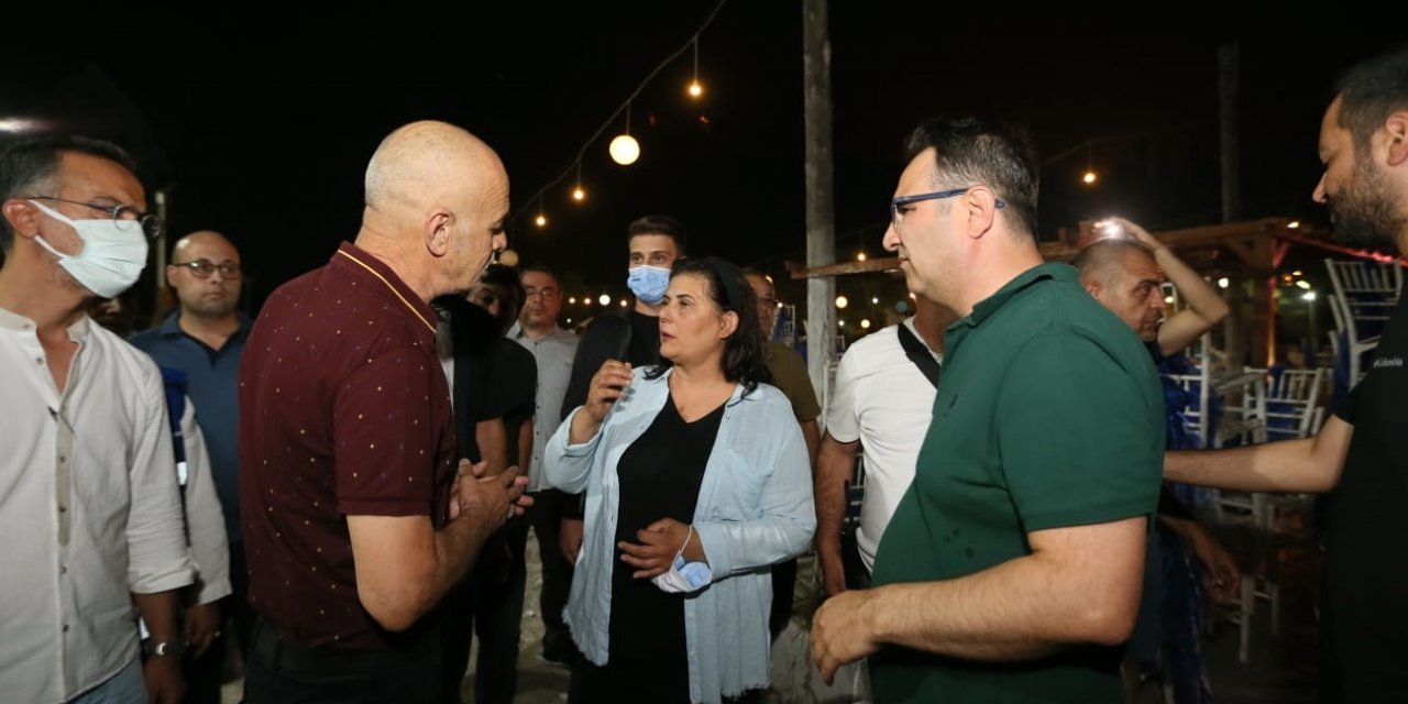 Başkan Çerçioğlu yangın bölgesinde