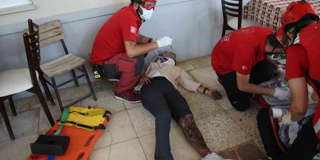 Aydın’daki yangın tatbikatı gerçeğini aratmadı