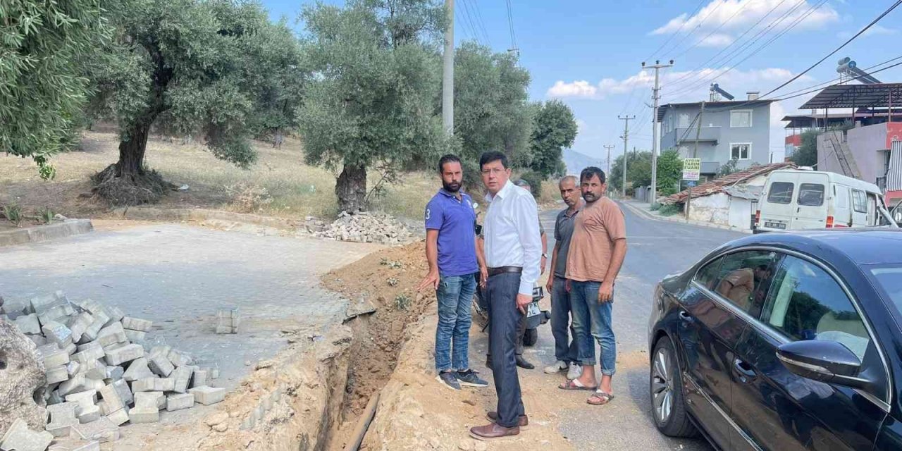 Nazilli’de deforme olan iyi su boruları yenileniyor