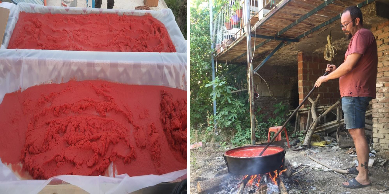 Aydın’da balkonlar kırmızıya boyandı