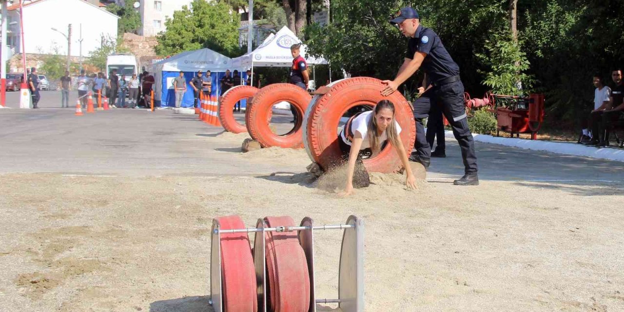 Alev savaşçısı olabilmek için ter döktüler
