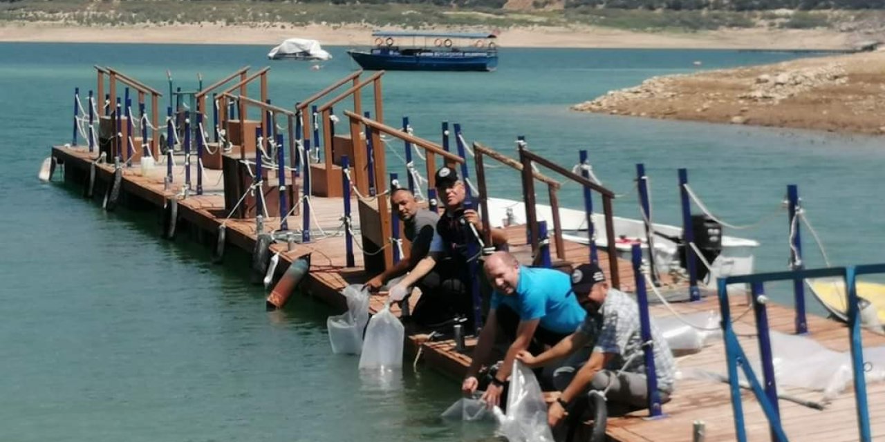 Kemer Barajı’na 150 bin balık bırakıldı
