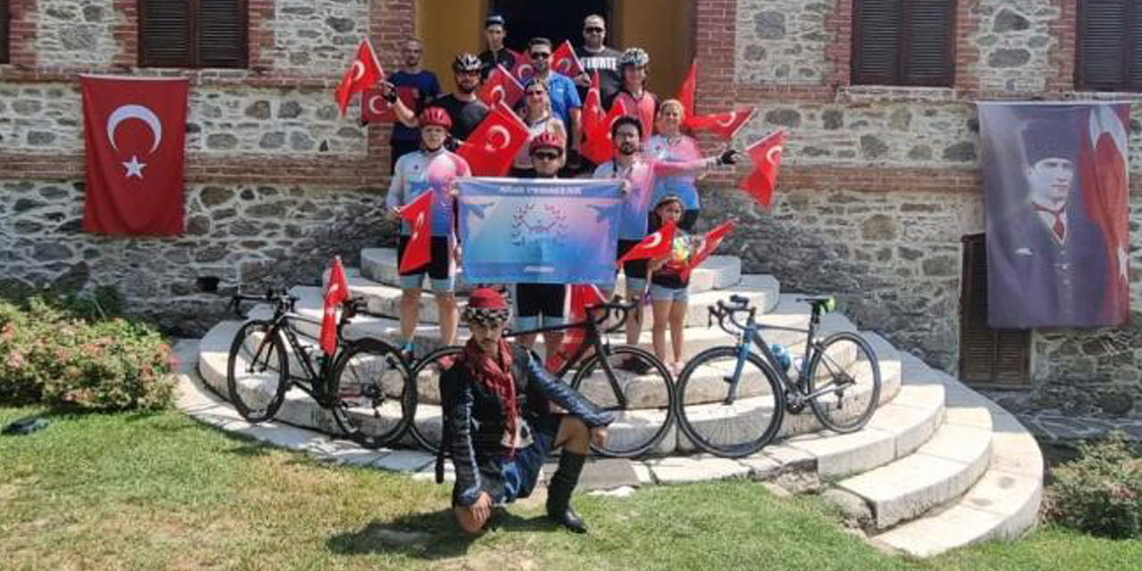 Aydın Ağır Pedallar Bisiklet Grubu 30 Ağustos için Çine’ye pedal bastı