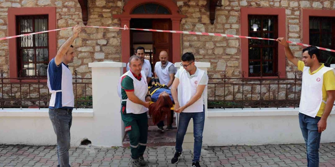 Menteşe Belediyesinde acil durum tatbikatı