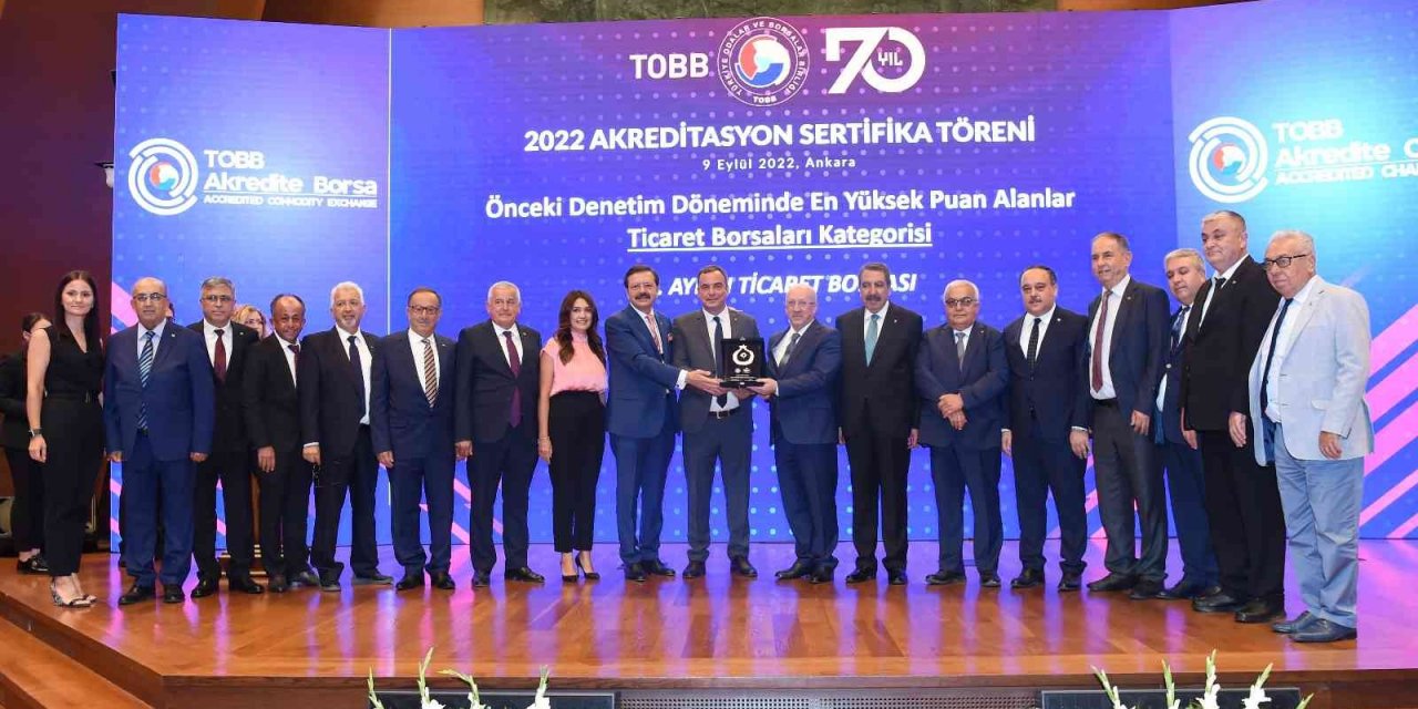 Aydın Ticaret Borsası en yüksek 2. puanı alan Ticaret Borsası oldu