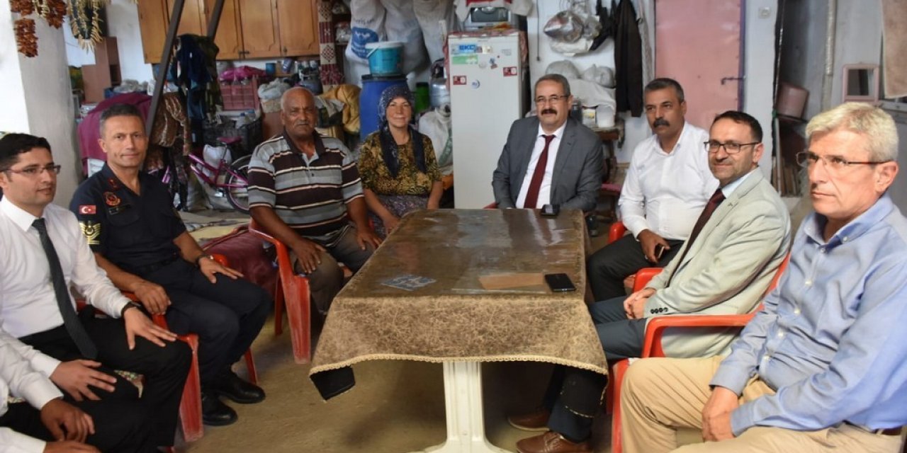 Kaymakam Sağlam, Kıbrıs Gazisini evinde ziyaret etti