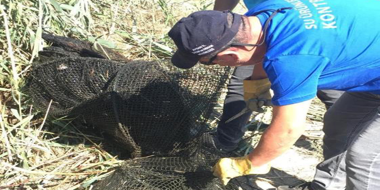 Menderes Nehri’nde sahipsiz ağlar imha edildi