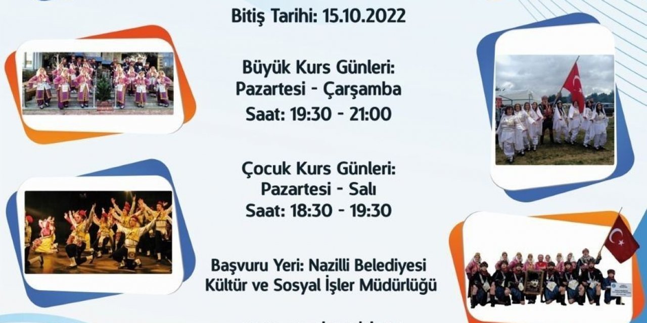 Nazilli Belediyesi Halkoyunları Topluluğu’nun yeni dönem kurs kayıtları başladı