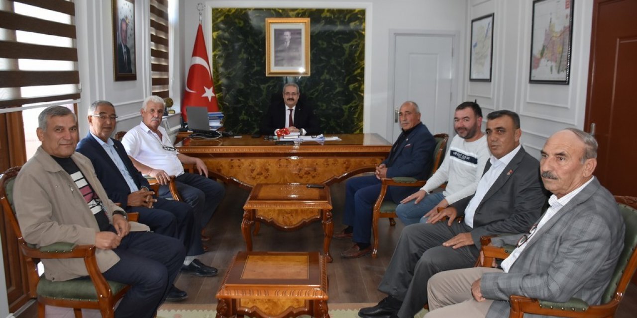 Kaymakam Sağlam, muhtarları günlerinde ağırladı