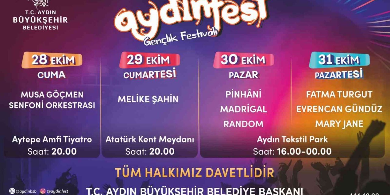 Aydın Büyükşehir Belediyesi cumhuriyet coşkusunu Aydınfest ile birlikte kutlayacak