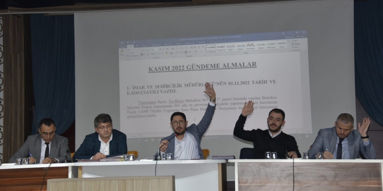 Yunusemre Belediyesinde kasım ayı meclisi gerçekleştirildi