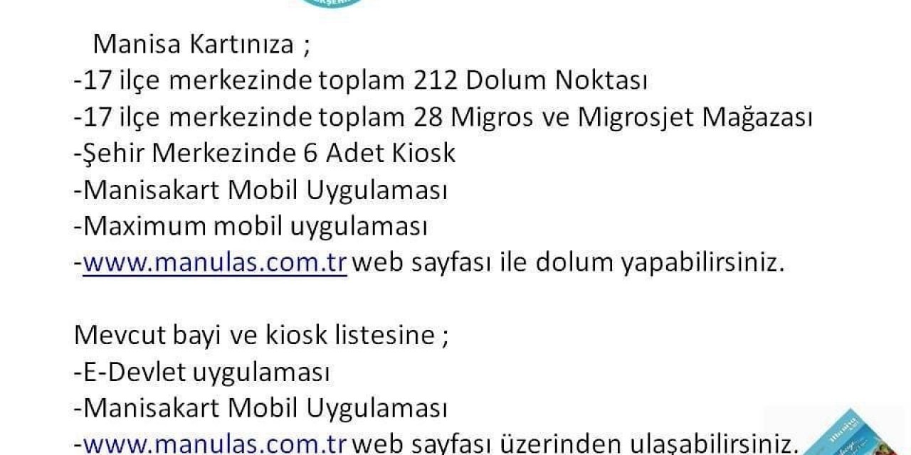 MASKİ’den uyarı: ‘ManisaKart bakiye yüklemesi yaparken dikkat!’