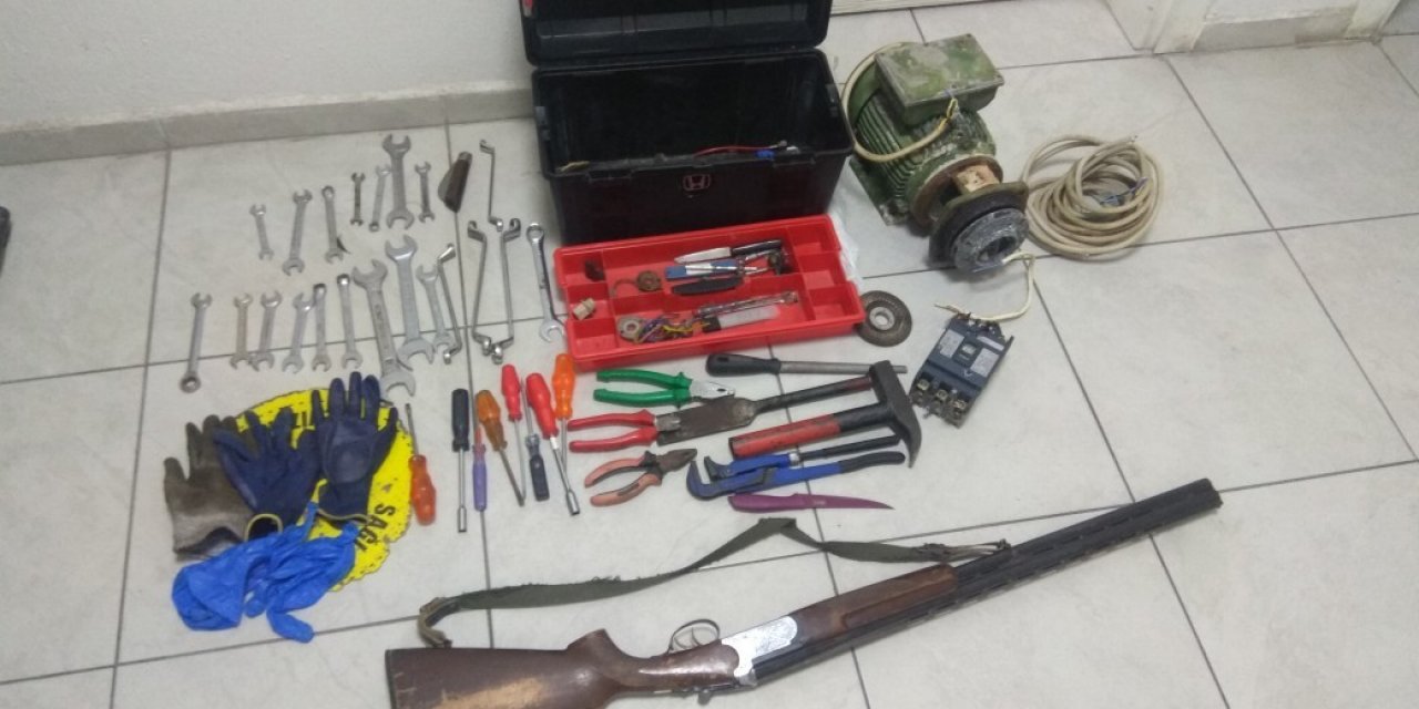 Hırsızlık şüphelisi portakal bahçesinde yakalandı