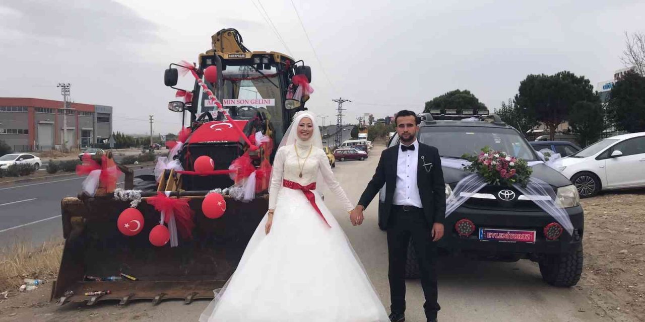 Kepçeyle gelin alma merasimi görenleri şaşırttı