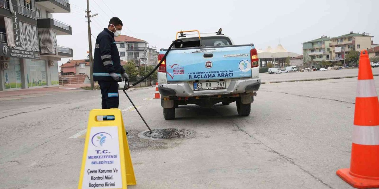 Merkezefendi’de halk sağlığı için ilaçlamalar devam ediyor