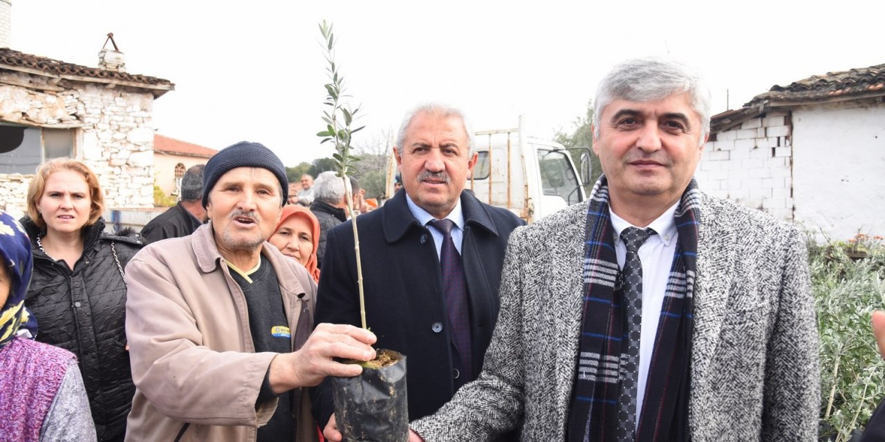 Tarım arazisi yanan üreticilere fidan desteği