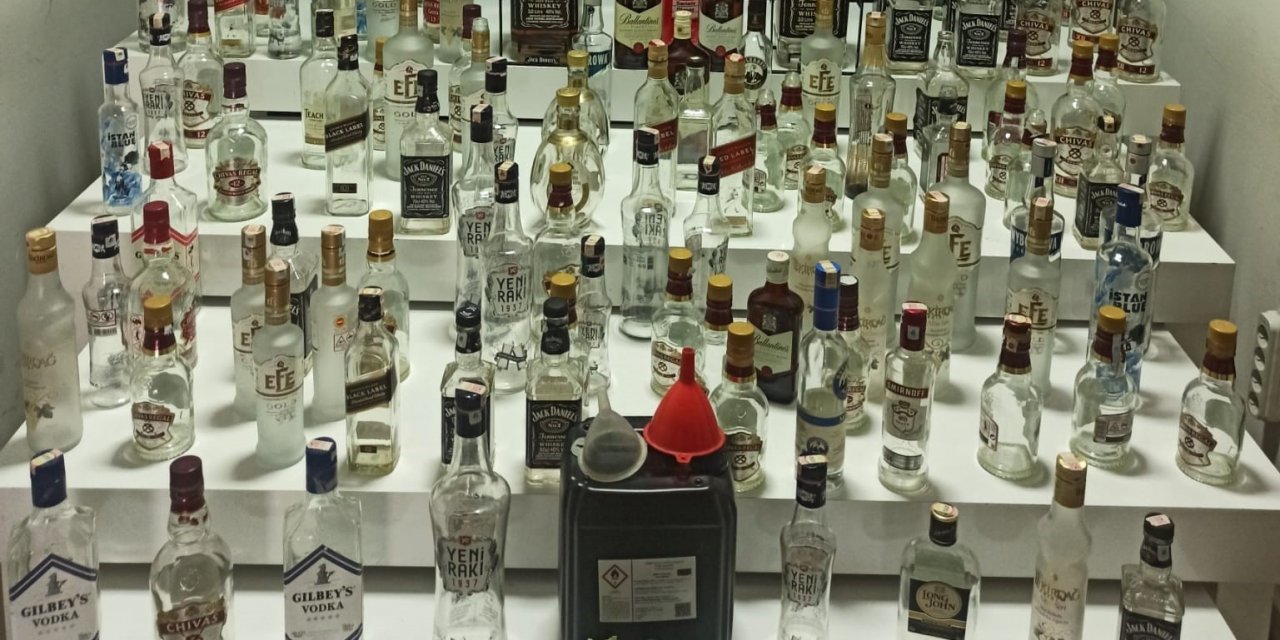 Yılbaşı öncesi piyasaya kaçak alkol sürmeye çalışan 8 şüpheli yakalandı