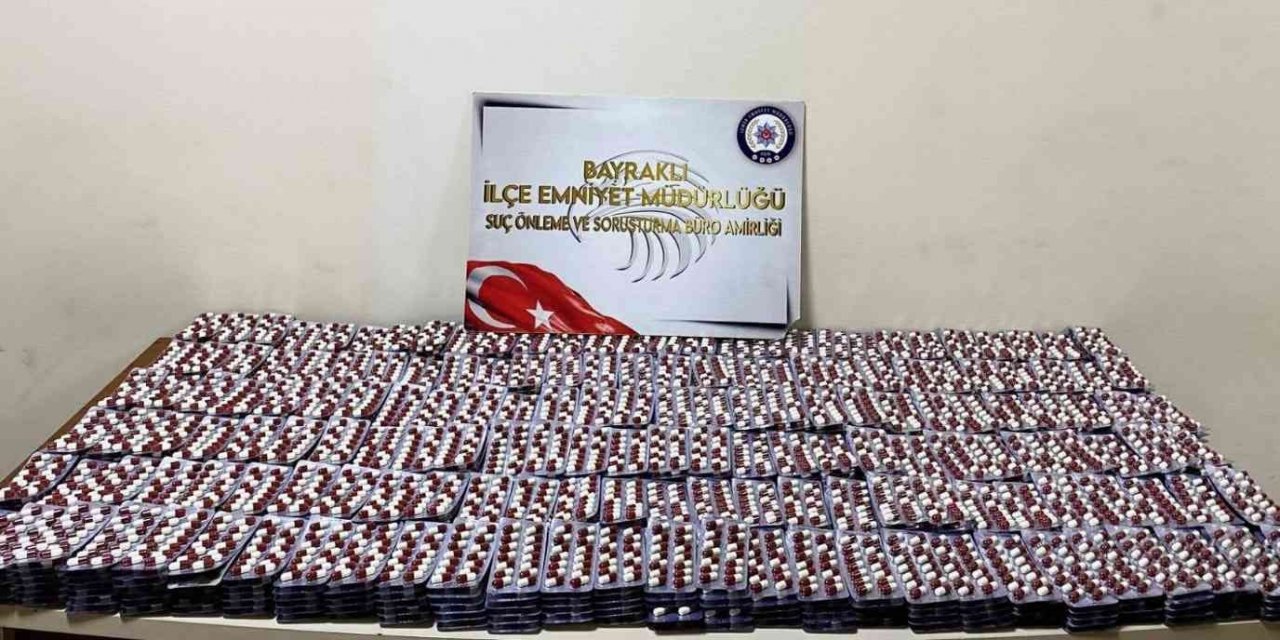 İzmir’de binlerce ecza hap ele geçirildi
