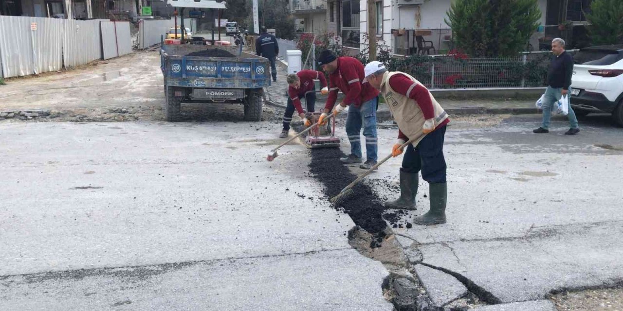 Kuşadası’nın dört bir yanında hummalı yol çalışması