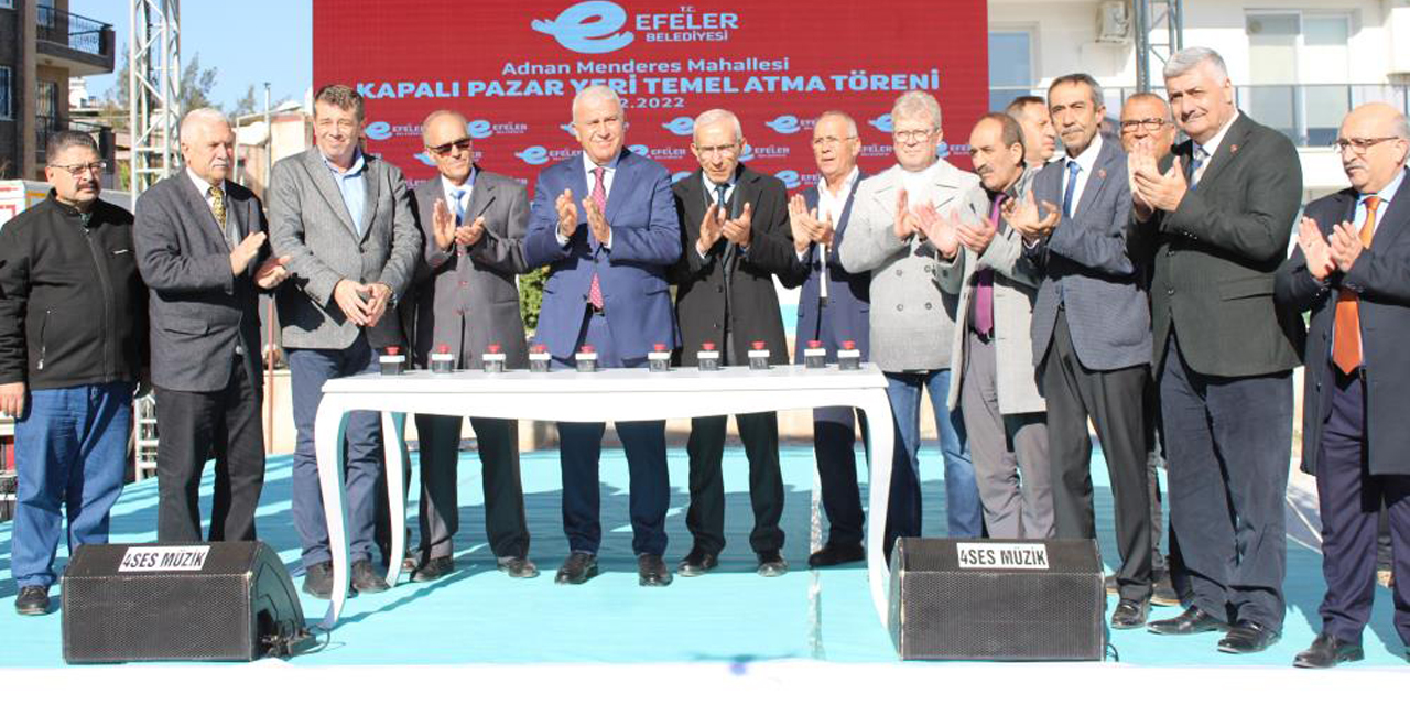 Adnan Menderes Kapalı Pazar Yeri’nin temeli törenle atıldı